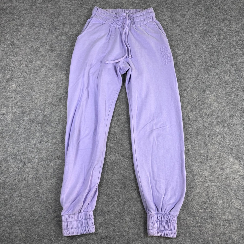Frankies Bikinis Sweatpants Purple Joggers Fleece Logo High‎ Rise Womens S